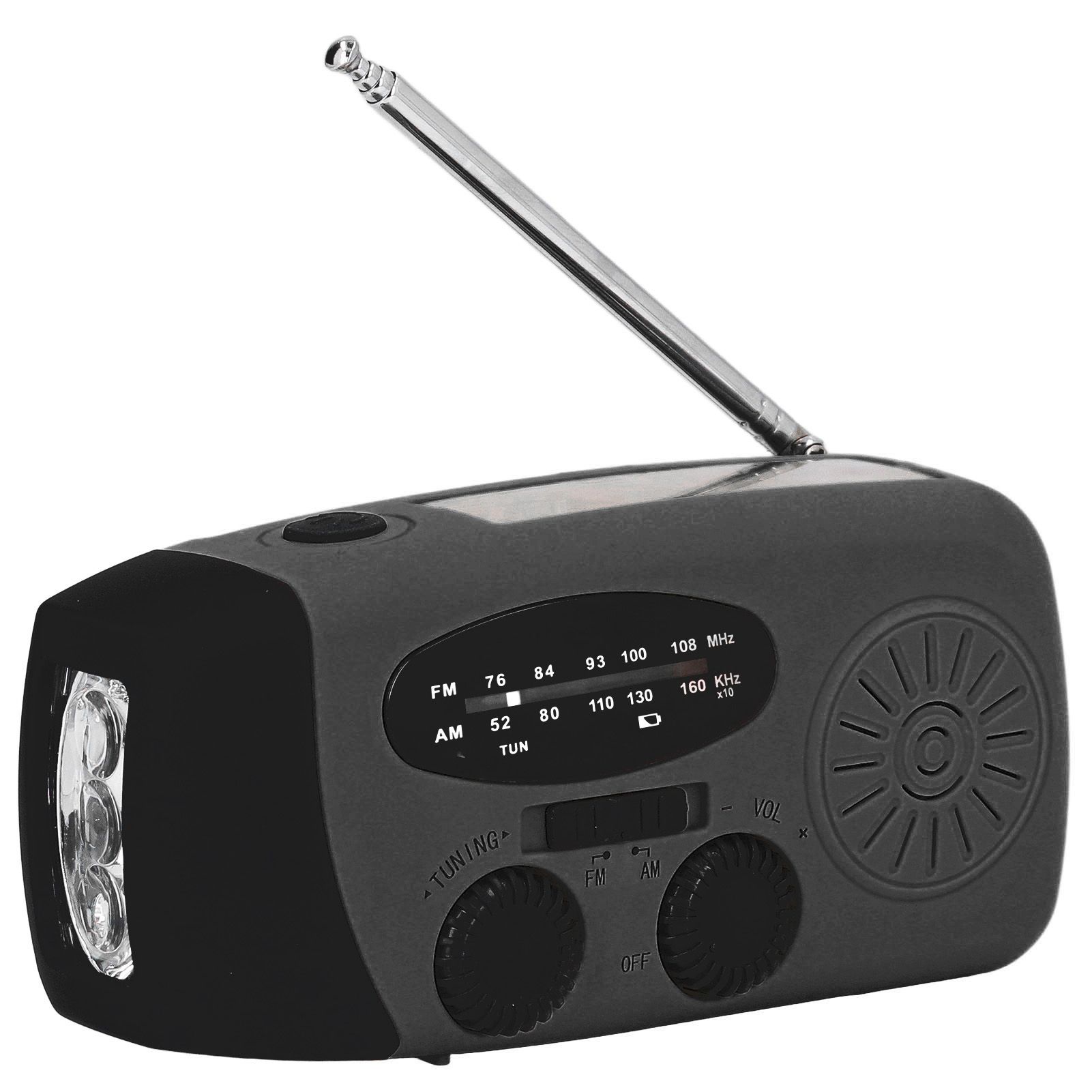 Hand Crank Solar Radio with LED Flashlight Portable FM AM WB USB Radio for Emergency Disaster PreventionBlack Japanese — image 6