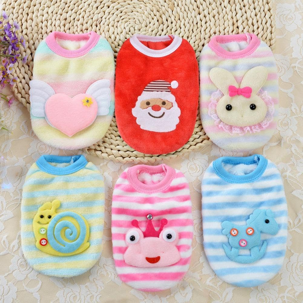 Dog Sweaters for Small Dogs Girl,Warm Soft Fleece Extra Small Dog Sweaters,Teacup Dog Clothes,Cute Sweater Pet Clothes for Kitten, Rabbits, Guinea Pig (C XXXS) — image 3