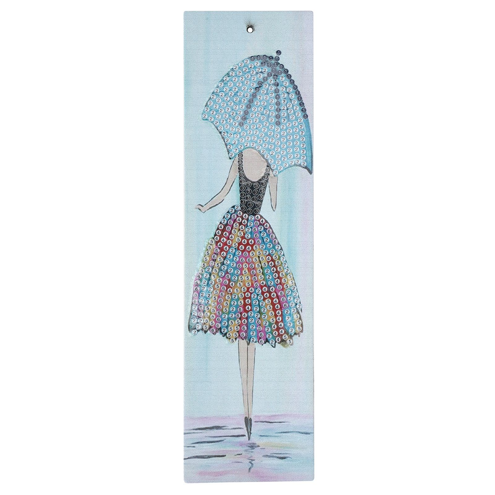 DIY Diamond Painting Bookmarks with Tassel Crafts Gift for Home Office School UseAA389‑Girl — image 2