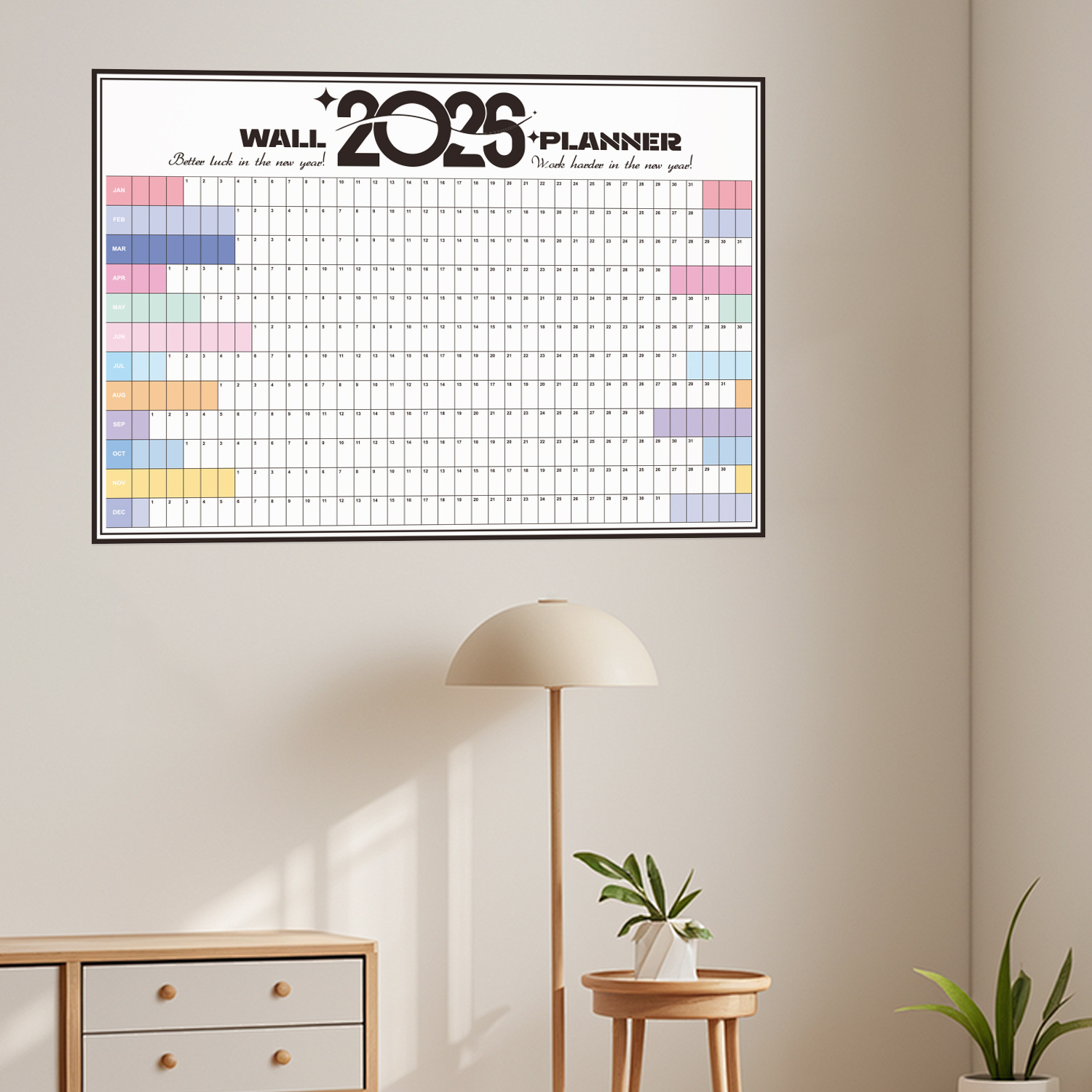 2026 Wall Planner Calendar with Stickers and Double-Sided Tape – 742 × 525 mm for Home, Office or Study in Australia — image 5