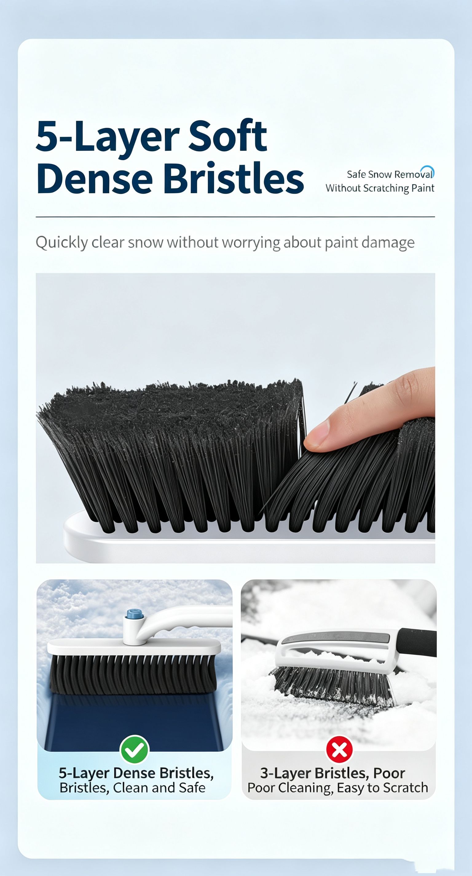 Three-in-One Extendable Car Multi-Function Ice and Frost Removal Shovel,grey — image 6