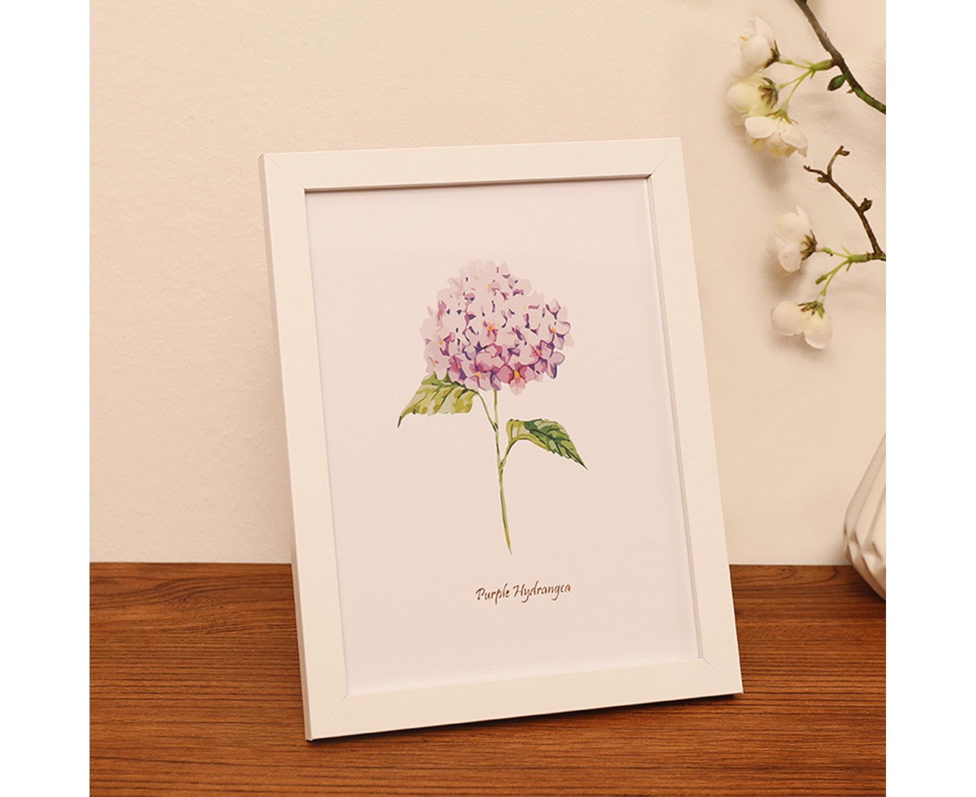 8/10-Inch Wooden Photo Frame High Clarity Glass Back Support Modern Heavy Duty Desktop Picture Display Decorative Frame Home Supplies - White 8inch โ image 3