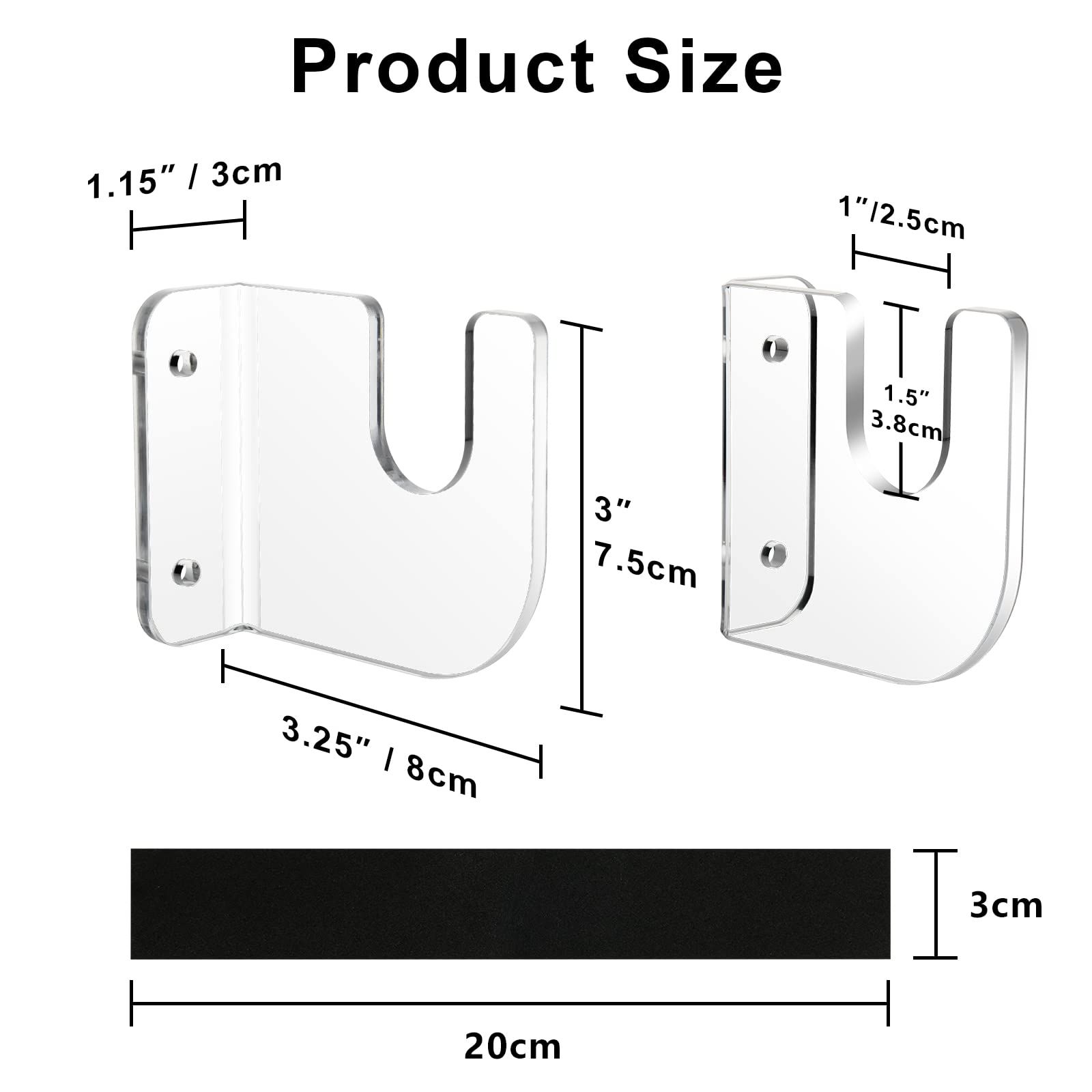 Acrylic Skateboard Wall Mount Skateboard Wall Hanger Rack Skateboard Display Holder Stand for Skateboarding Storage,Skateboard โ image 5