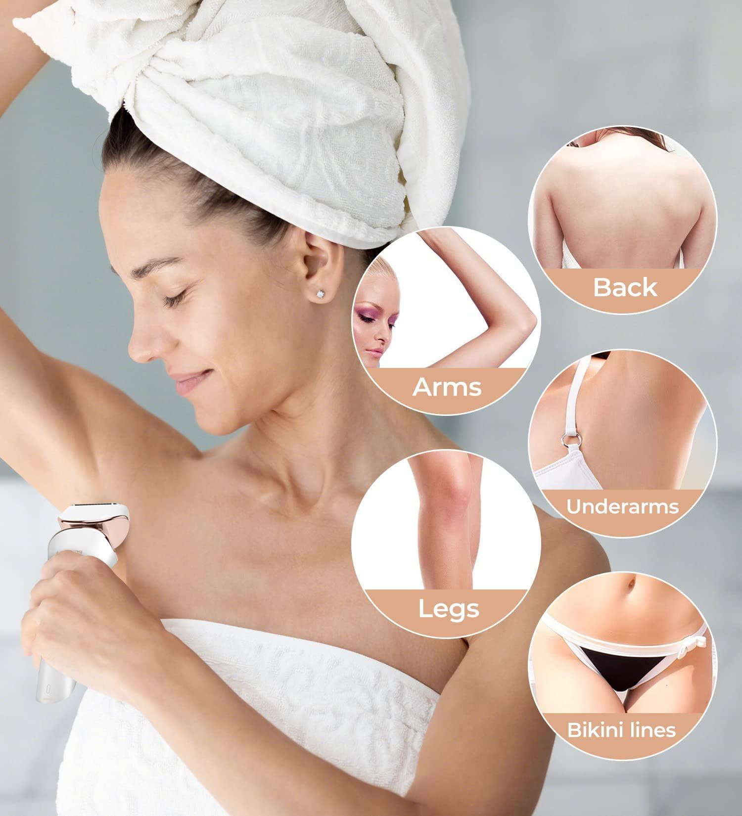 Electric Razor for Women Rechargeable Wet Dry Electric Shaver for Women, Waterproof Lady Shaver for Legs Arm Underarm Bikini Public Body Razor with One Extra — image 3