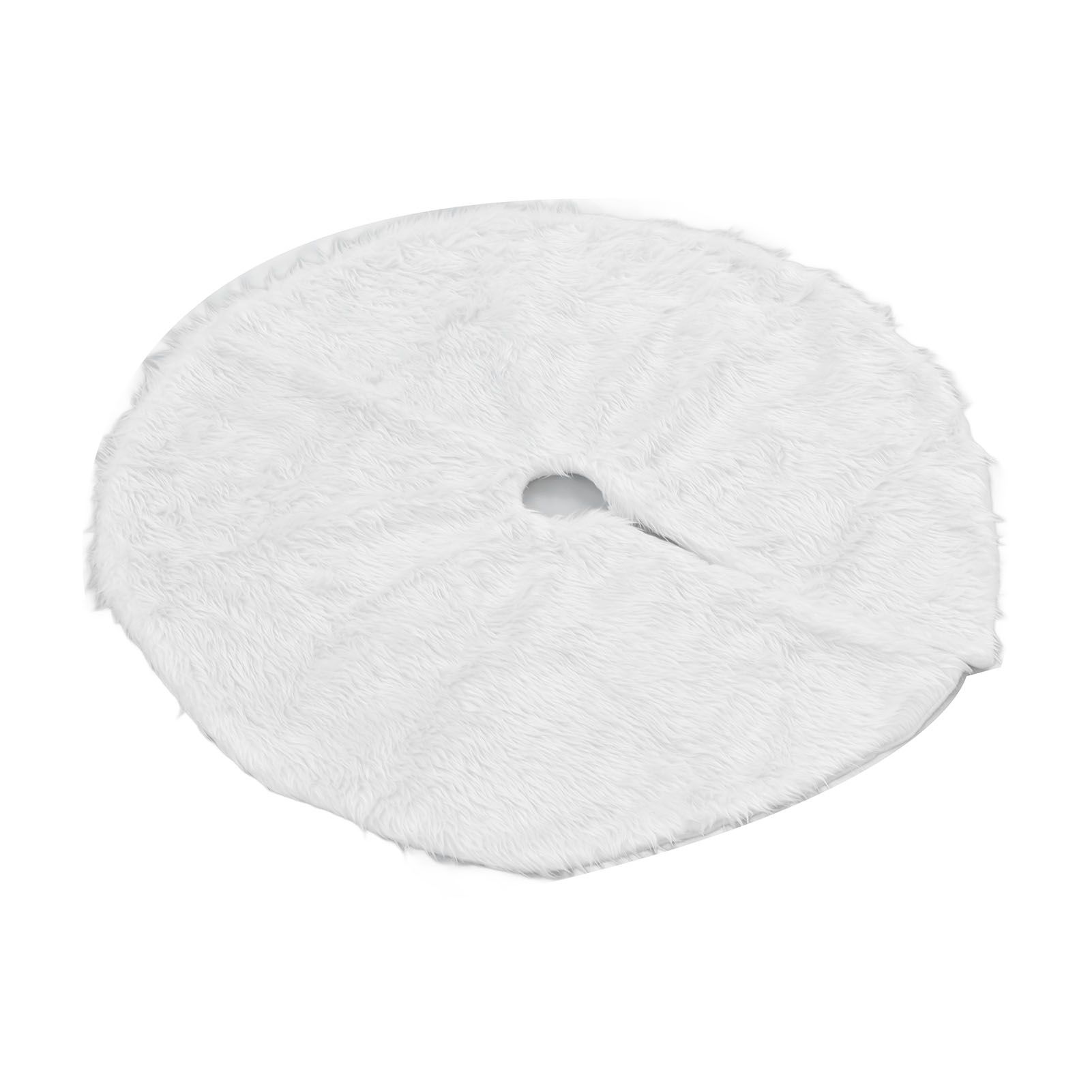 Christmas Tree Skirt Snowy White Christmas Tree Mat for Xmas Festive Holiday Party Decoration Ornaments โ image 2