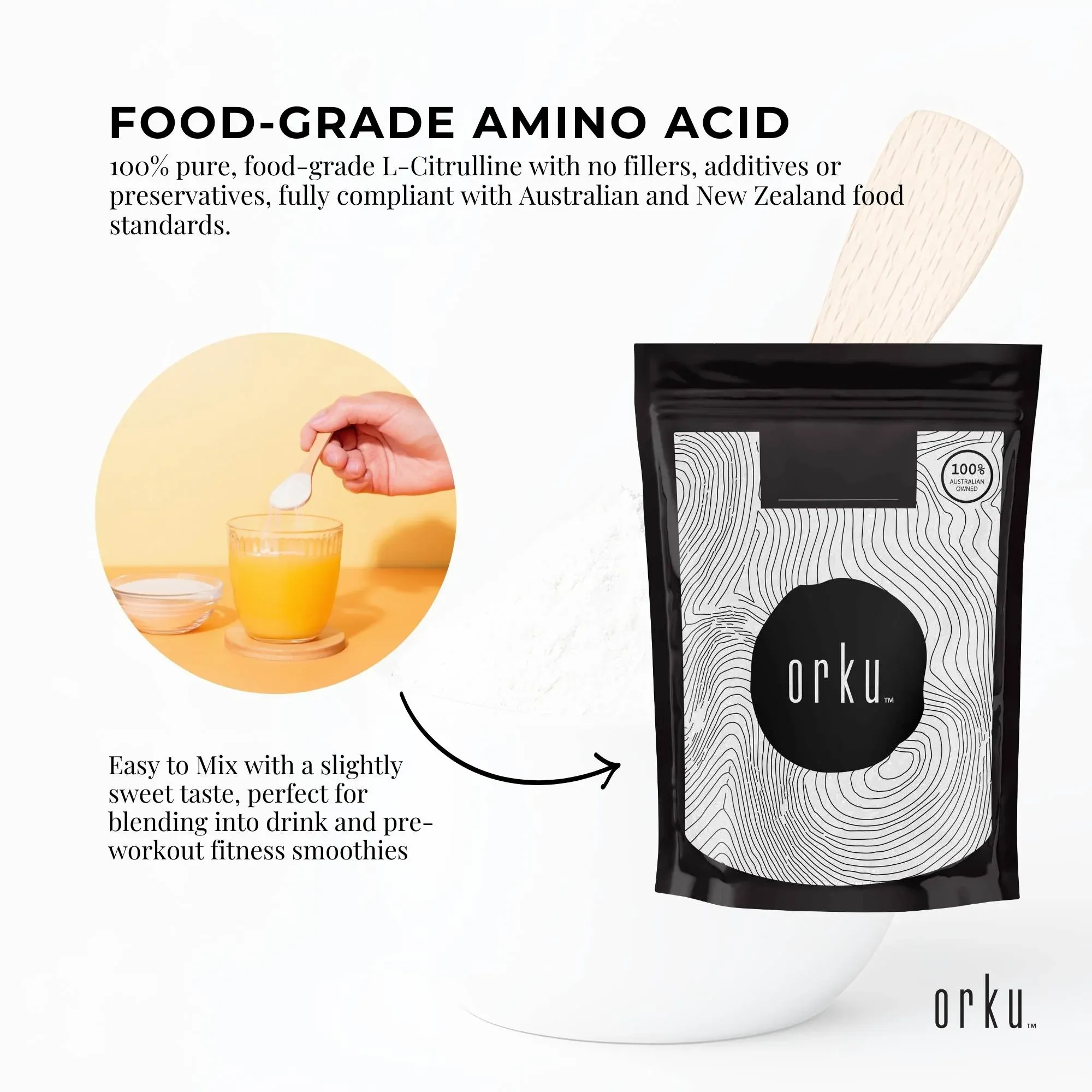 Orku 1Kg L-Citrulline Powder - Pure Unflavoured Food Grade Amino Acid โ image 4
