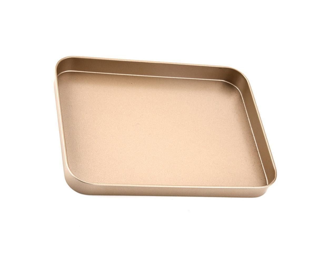 Non-stick Rectangular Cake Pan Baking Oven Tray Dish Mold Bakeware Kitchen Tool-Golden — image 2