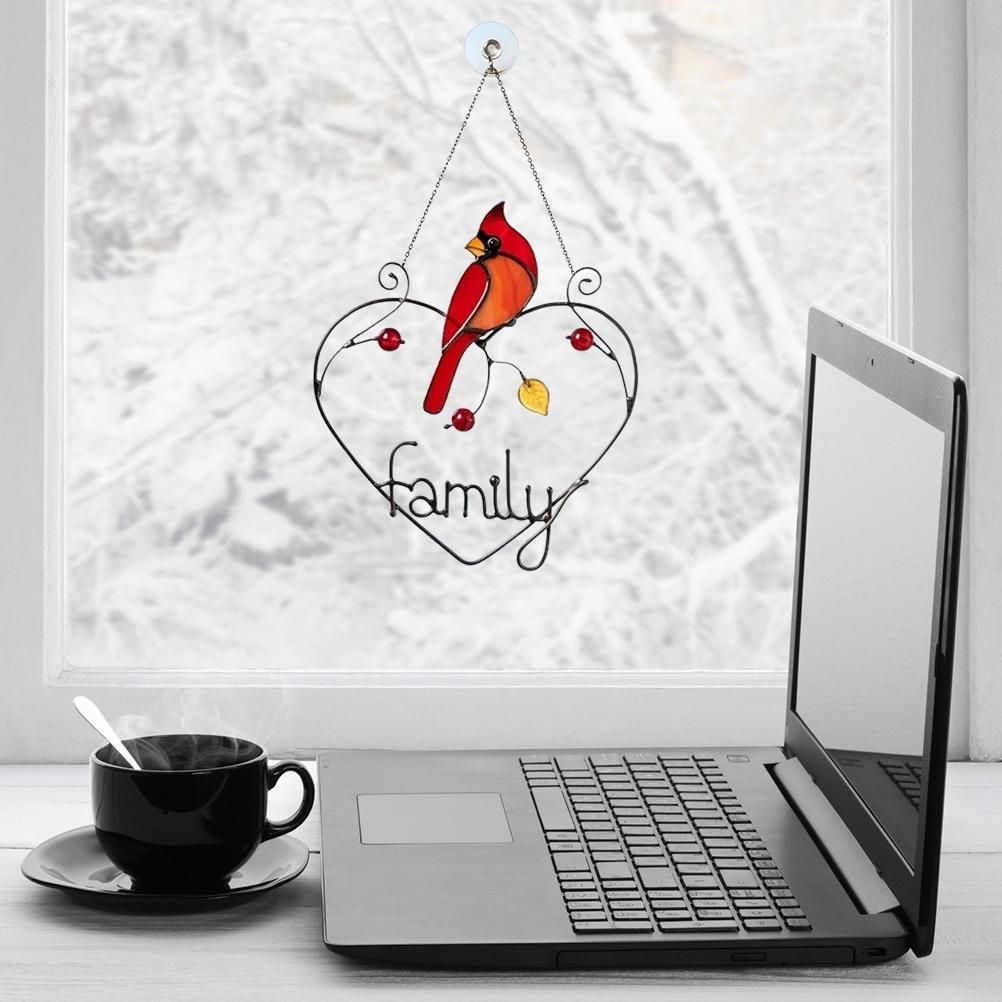 Stained Window Panel Hanging Bird Ornaments Window Suncatcher for Home Decoration — image 4