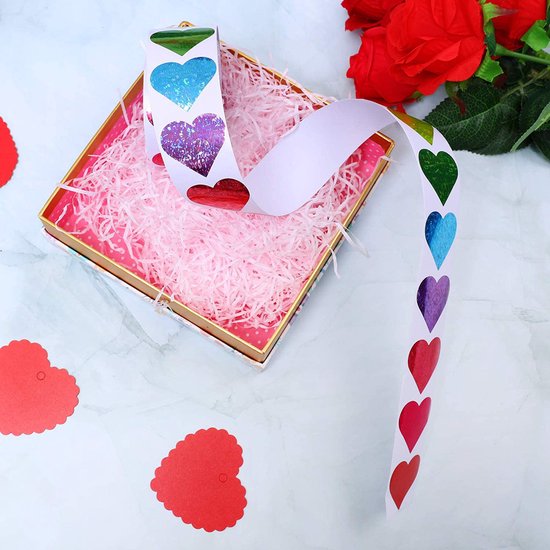 500 Heart Stickers – Valentine's Day Decoration – Heart-shaped Wall Stickers – Sticker Accessories for Birthdays, Parties and Special Occasions — image 2