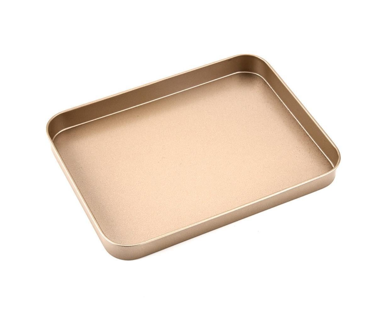 Non-stick Rectangular Cake Pan Baking Oven Tray Dish Mold Bakeware Kitchen Tool-Golden — image 3