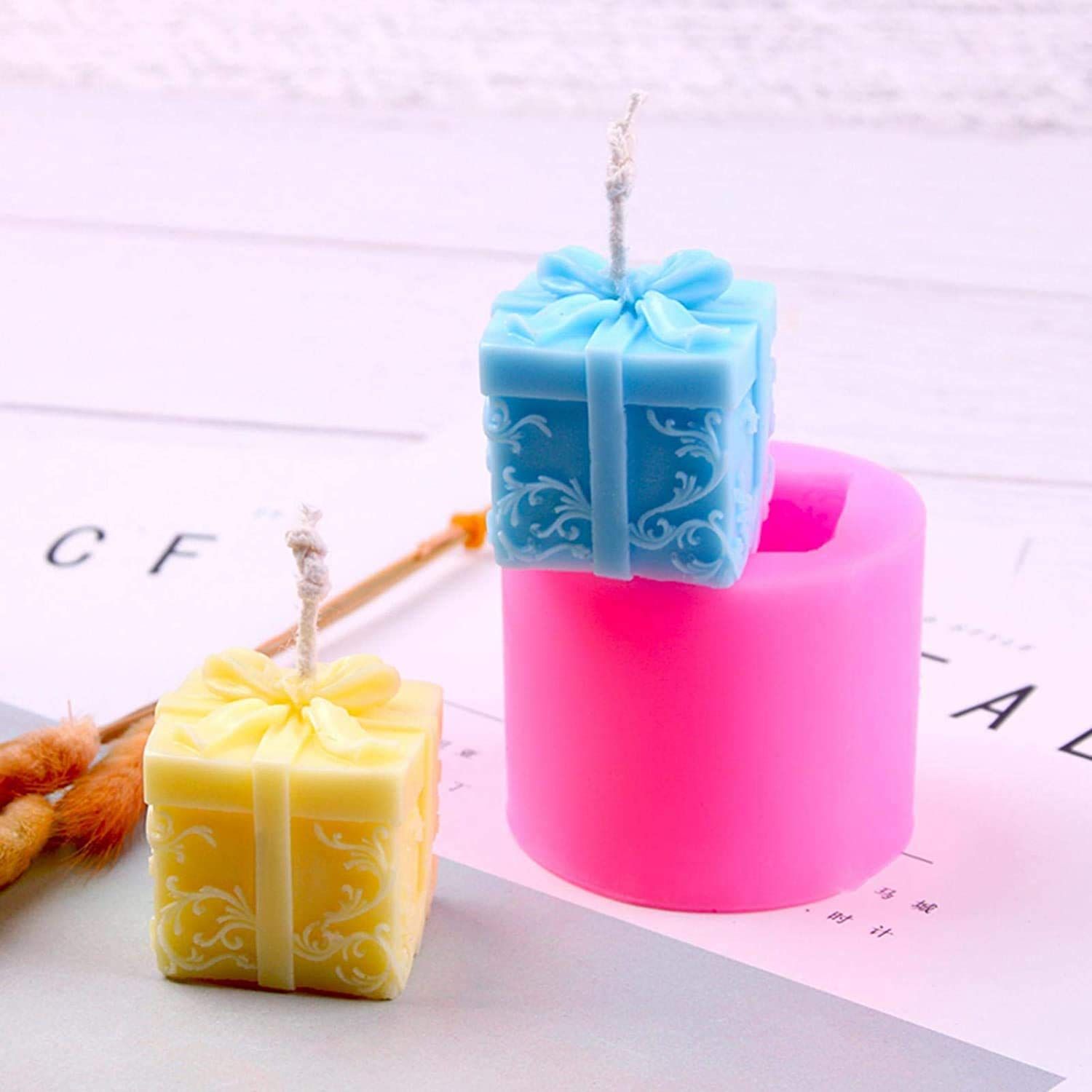 3D Christmas Candle Mold,DIY Christmas Tree Deer Santa Claus Silicone Molds Candle,Soap,Aromatherapy Stones Making — image 2