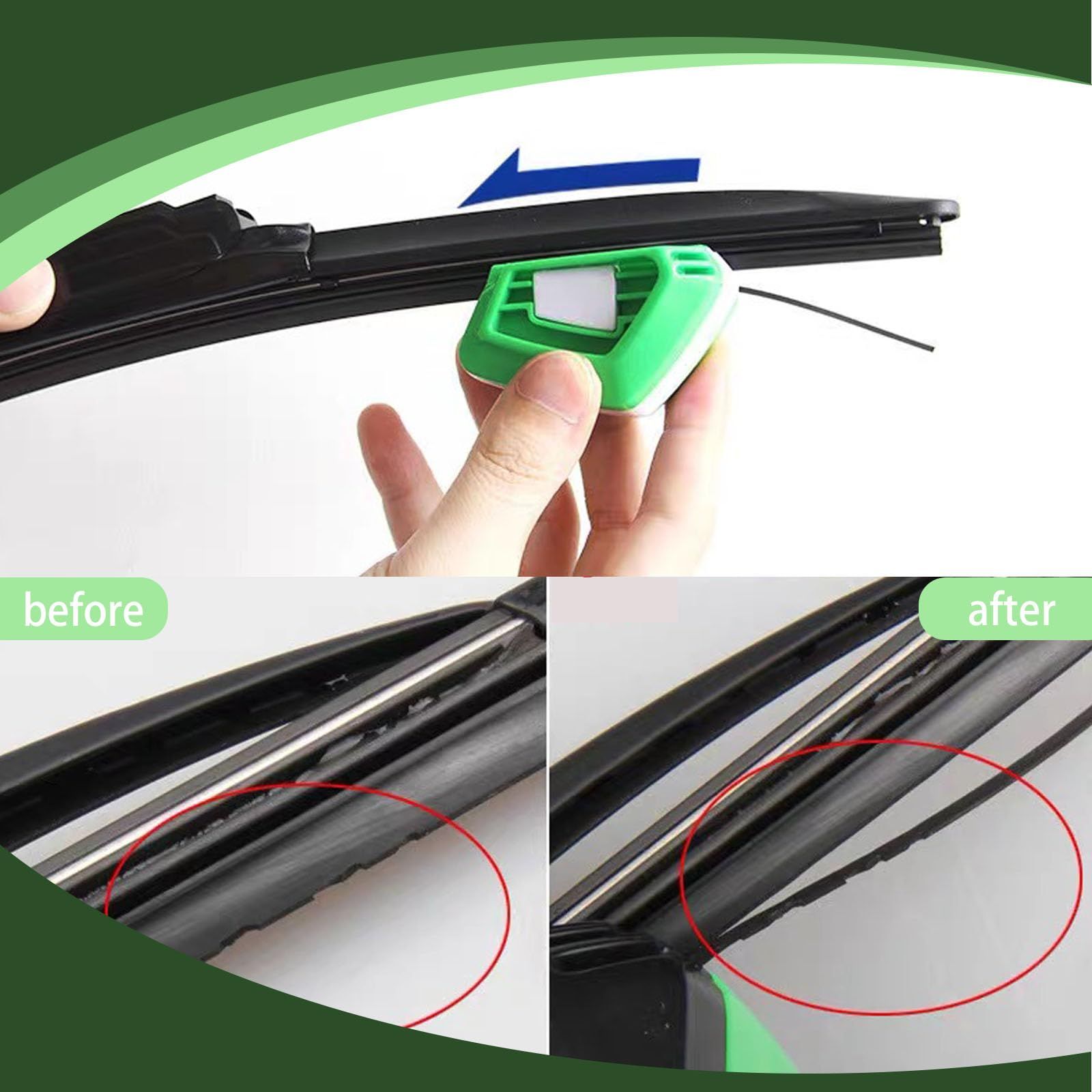 Car Windshield Wiper Regroover, Cleaning Car Wiper Blade Cutter Repairer, ABS Wiper DIY Smart Quickly Repair Tool โ image 2