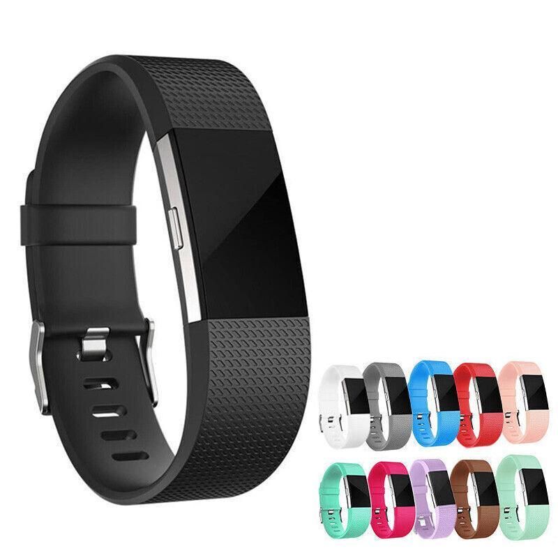 L Size Silicone Watch Wrist Sports Strap For Fitbit Charge Band Wristband Replacement - Lake Blue — image 3