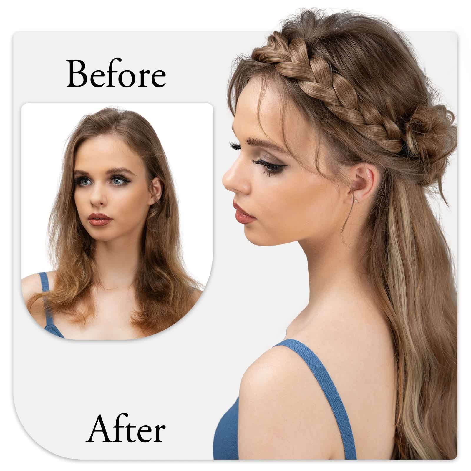 1pc Synthetic Braiding Hair with Adjustable Belt Braided Bohemian Style Women Hairstyle 10 Athree strand braid — image 6