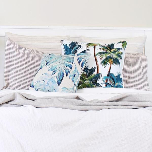 Cushion Cover-With Piping-Palm Trees White-45cm x 45cm — image 5