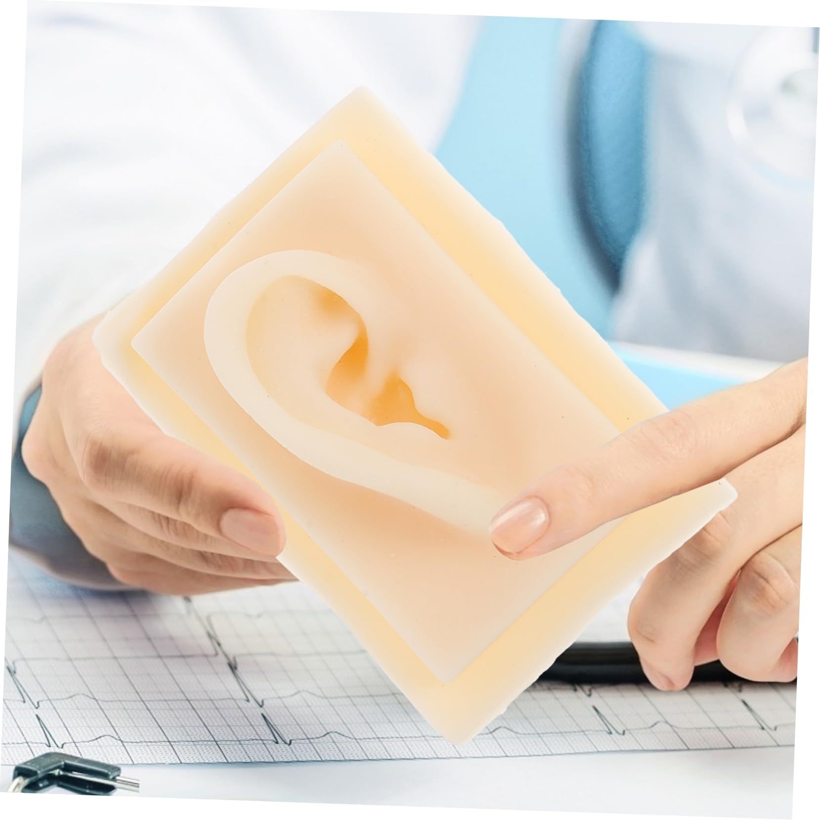 1 Pair Ear Model Manikin Ear Display Sample Display Tools for Ear Anatomy Model Portable Blender Science Teaching Tools Silicone — image 5