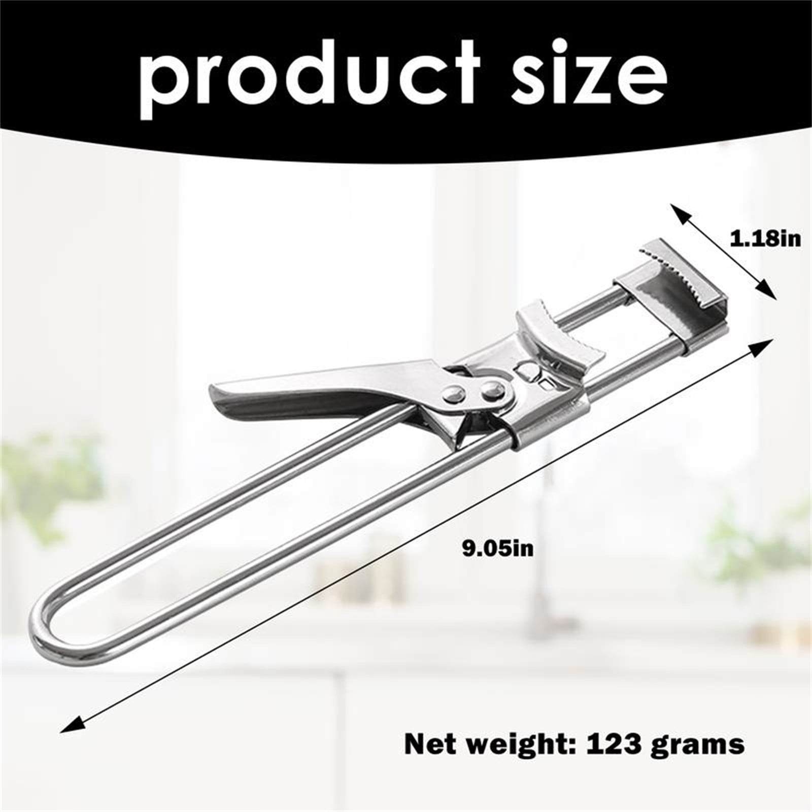 Stainless Steel Can Opener Manual Multifunctional Labor Saving Can Opener Kitchen Creative Can Opener Tool Easily Open Cans Of Various Sizes, 3PC Silver — image 2