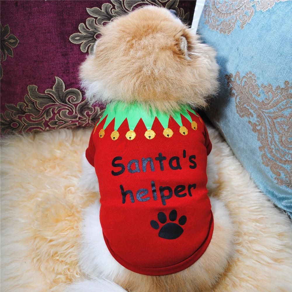 3Pcs Christmas Dog Cat T-Shirt Clothes Vest Puppy Pet Apparel Shirts - L — image 3