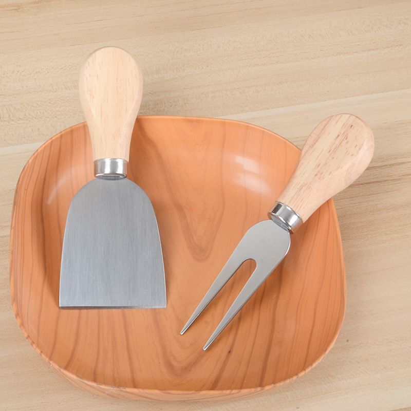 Cheese Knife Set, 4 PCS Cheese Knives for Charcuterie Board Utensils, Cheese Knives Set with Wood Handle Steel Stainless — image 4