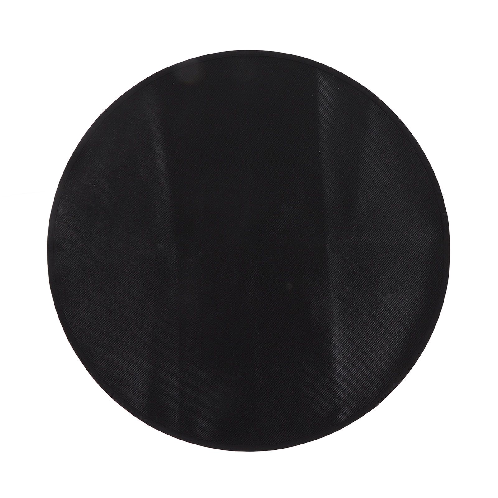 Grill Mat Fireproof High Temperature Resistance Washable Reusable Round BBQ Mat Black 36in / 92cm Dia