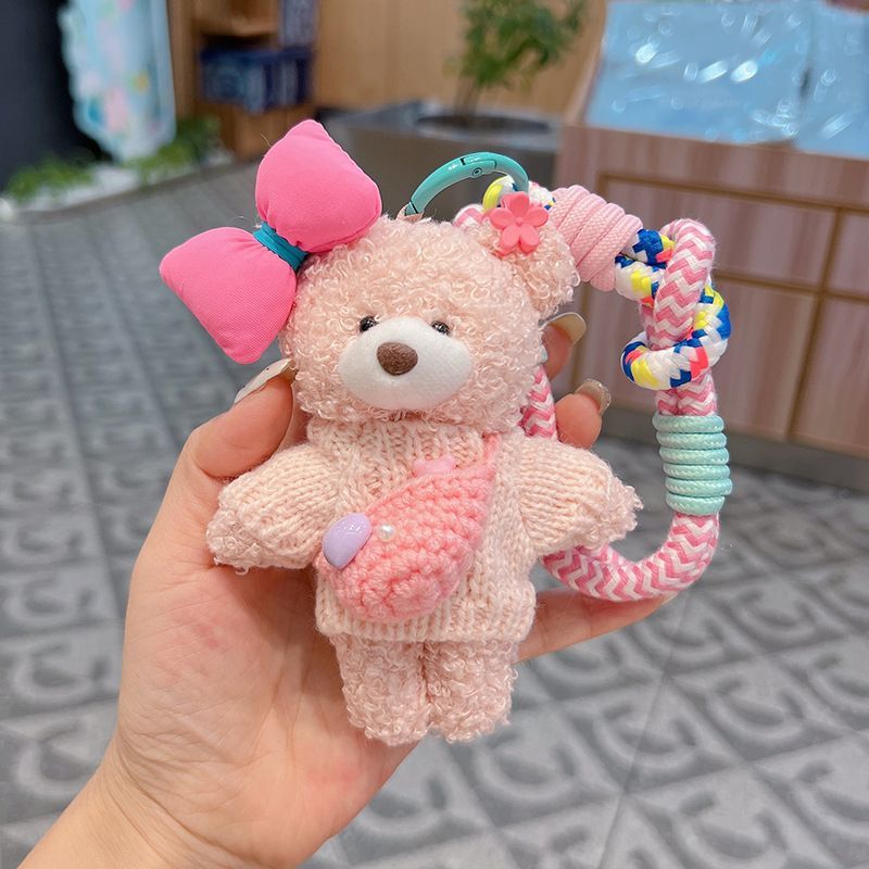 cute teddy bear keychain, knitted sweater keychain, plush keychain, bag charm, women's accessory, fashion accessory, Australian fashion — image 6