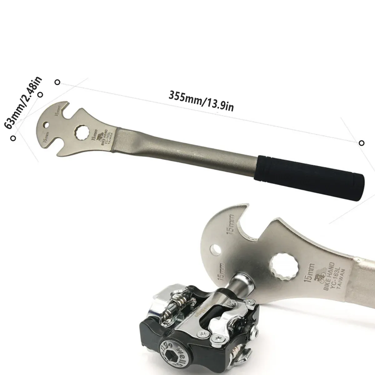 Bike Pedal Wrench Extended Handle Road Mountain Bicycle Repair Removal Tool Use โ image 3