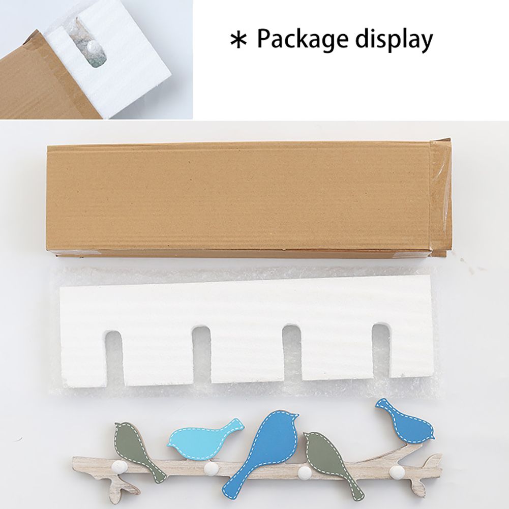 Wooden Wall Mounted Bird Hooks Wall Decoration Wall Hanging Clothes Hook โ image 3