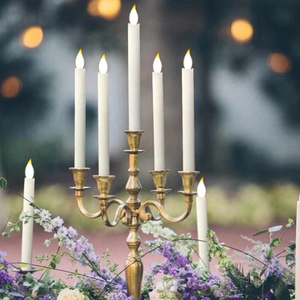 6Pcs LED Flameless Flickering Warm Light Taper Candles with 2 Remote Control for Christmas Thanksgiving Halloween Home Wedding Decoration โ image 4
