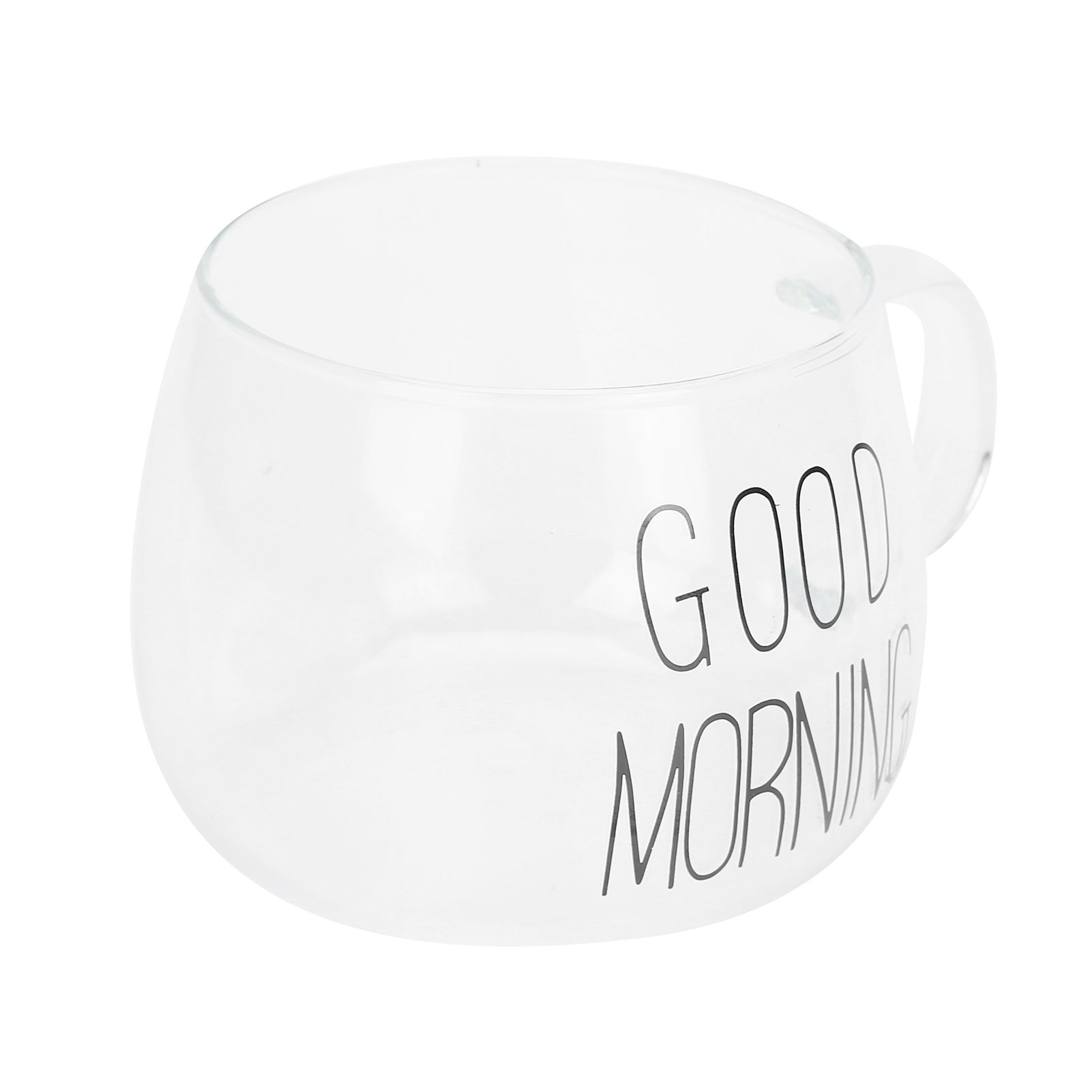 Coffee Cup Transparent Borosilicate Glass Mug with Handle for Milk Tea Cocktail BeverageBlack Label β image 2
