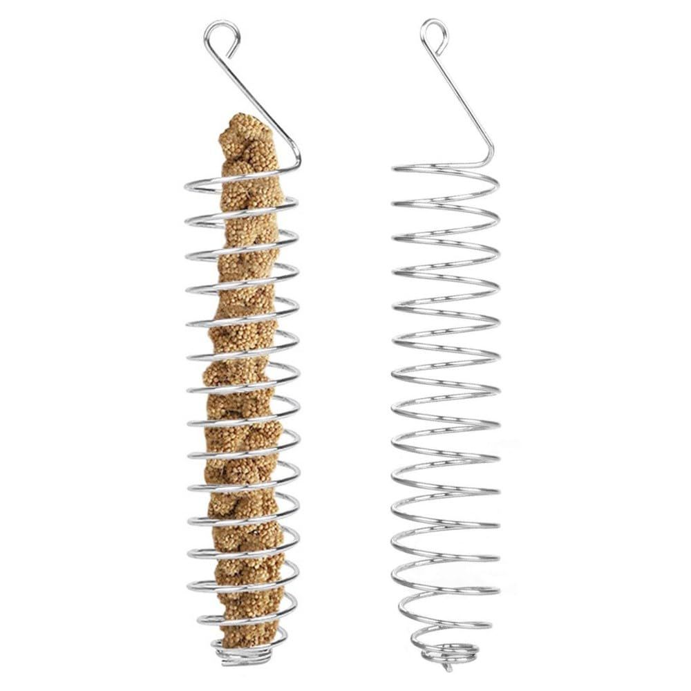 2-Pack Squirrel Feeders Stainless Steel Corn Cob Holders Outdoor Feeding Devices for Backyard Wildlife and Birds Easy to Use Sturdy Feeding Supplies — image 2