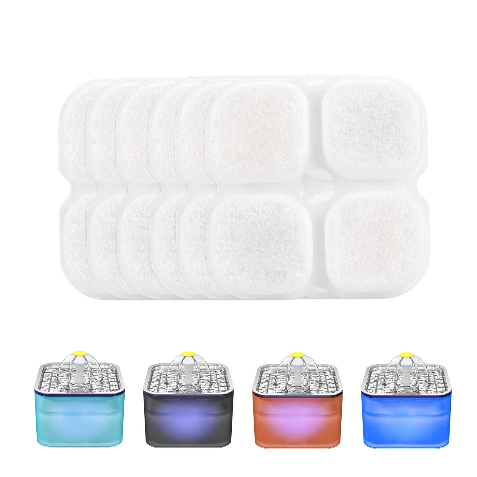 YES4PETS 24 x Pet Dog Cat Water Fountain Replacement Filters Activated Carbon Ion Exchange Triple Filtration