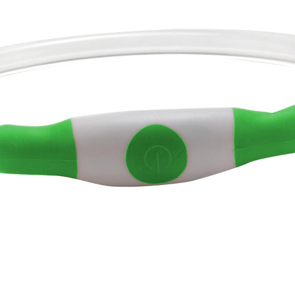 Light-Up Pet Dog Collars USB Rechargeable Pet Collar Adjustable Size Pet Collar Green - S — image 5