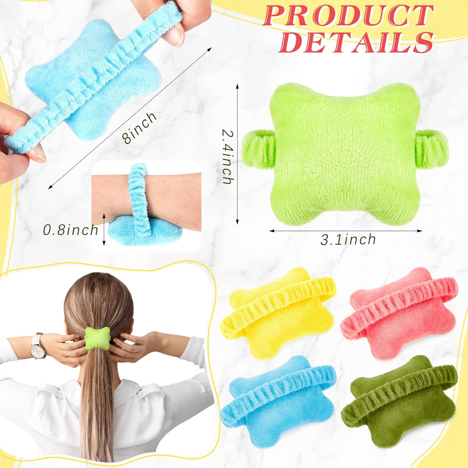 10-Pack Portable Ergonomic Wrist Rest for Typing Keyboard Computer Use Plush Material Curved Design — image 2