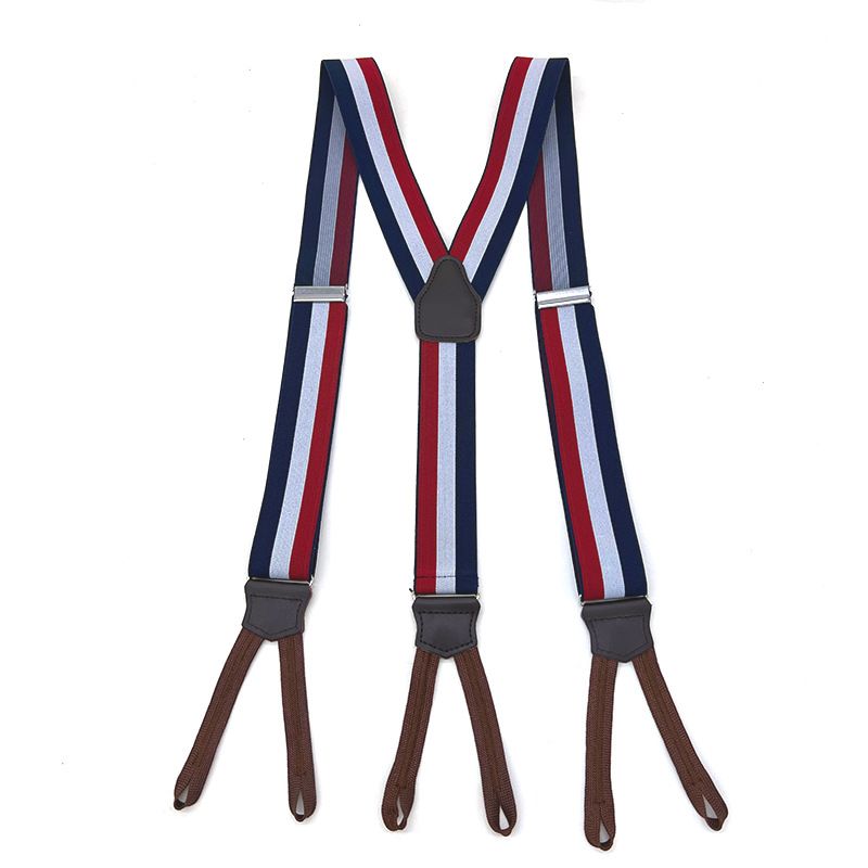 Men's Leather Elastic Suspenders 3.5cm 6 Clips Other colors note colors and quantity โ image 4
