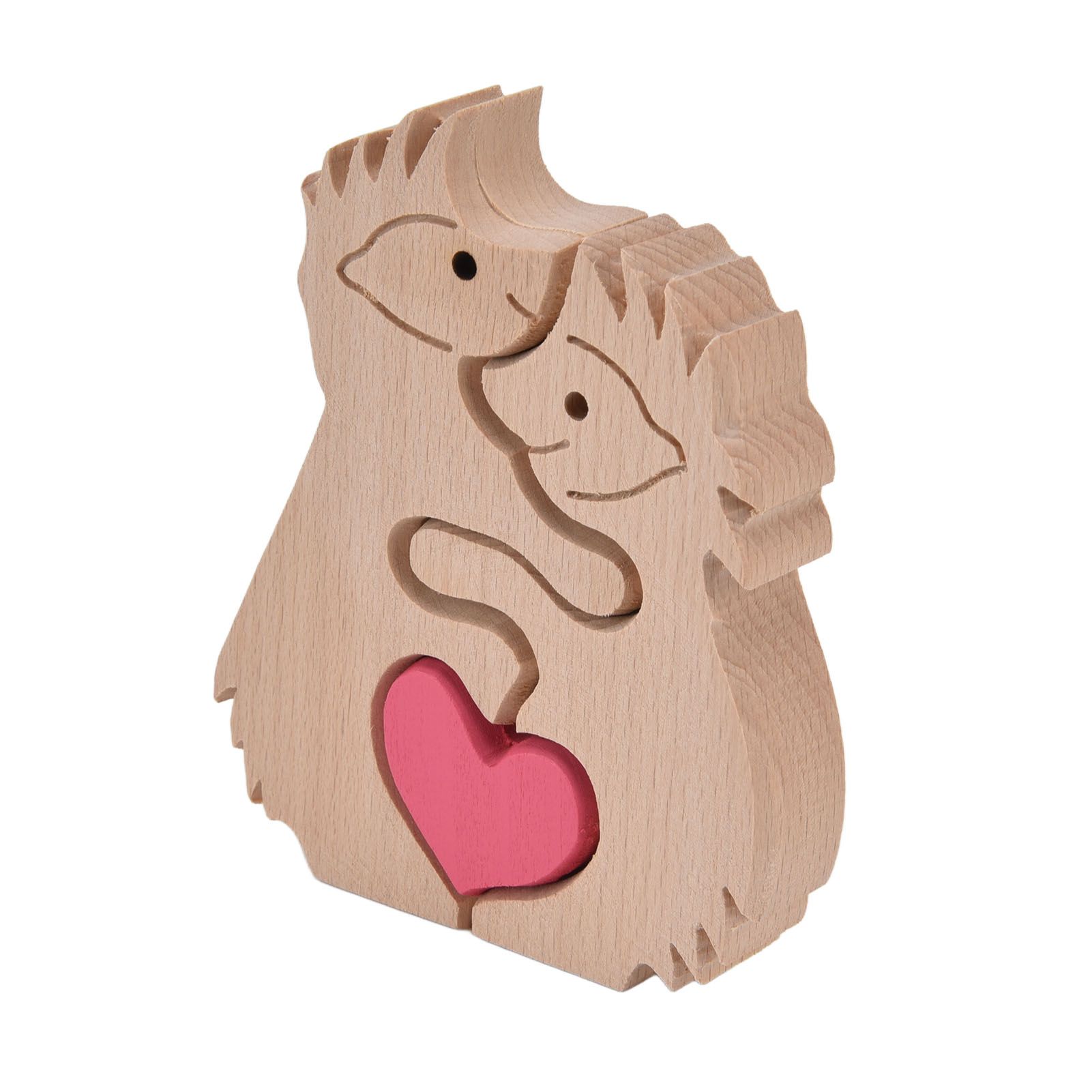 Wooden Animal Ornament Cute Shape Animal Family Handcrafted Mini Wooden Rabbits Statue for Home Decoration Gifts B13 โ image 6