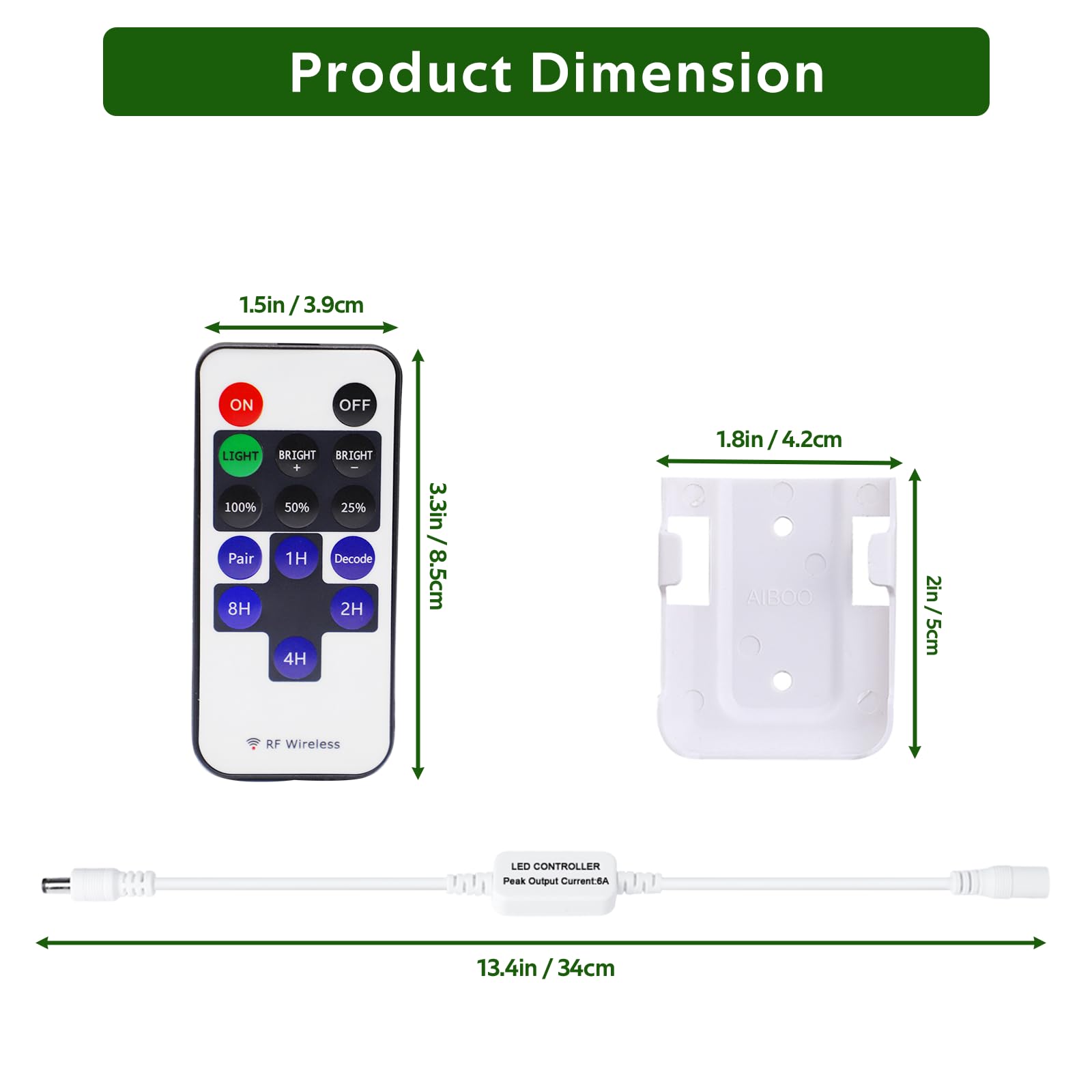 Updated Mini Remote Control for Single Color LED Strip Lights, RF Dimmer for 12V DC LED Ribbon, LED Neon Sign, Wireless Remote Control for Dimmable 3528 5050 โ image 3