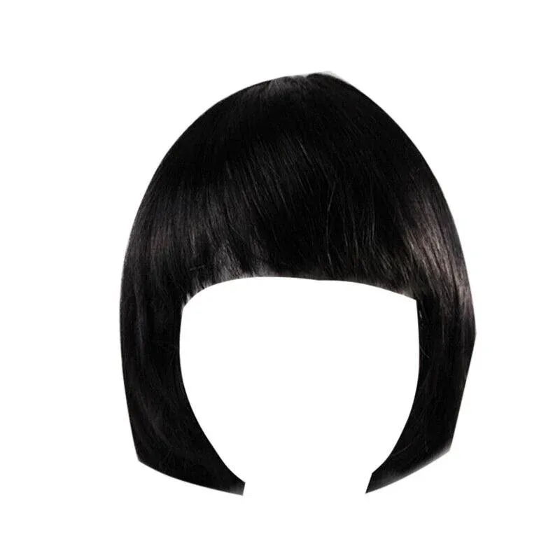 Short Bob Wig with Bangs for Women Synthetic Cosplay Party Hair in 14 Colours - Orange — image 3