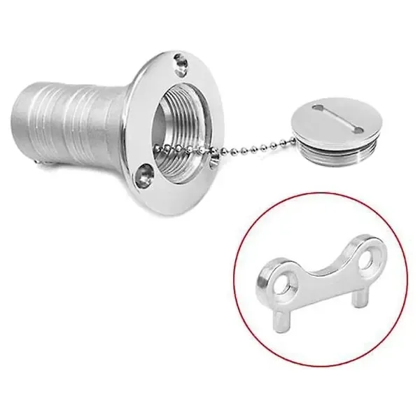 2 pcs Marine Boat Tank Cap Wrench Stainless Steel Gasoline Water Fuel Tank Filling Tool Marine Yacht Boat, Silver Color — image 4