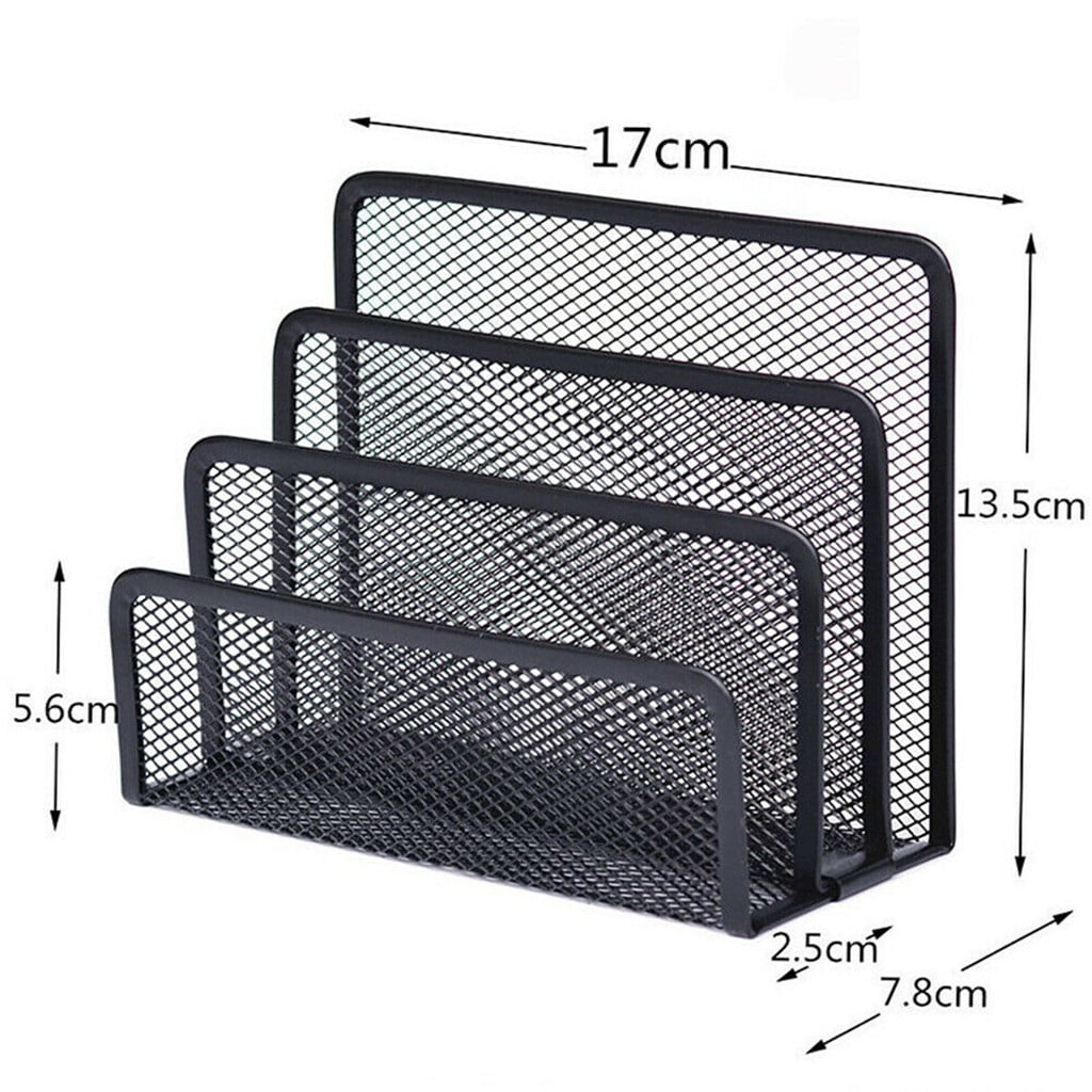 Mesh Desktop File Sorter Organizer, 5 Upright Section Bookshelf Organizer, Enduring File Sorter for Desk Home Office Classroom — image 4