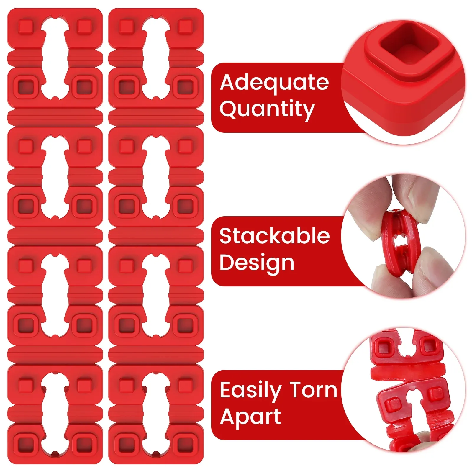 148 Pcs Electrical Outlet Box Spacers, Stackable Plastic Flush Mount Shims for Receptacles โ image 4