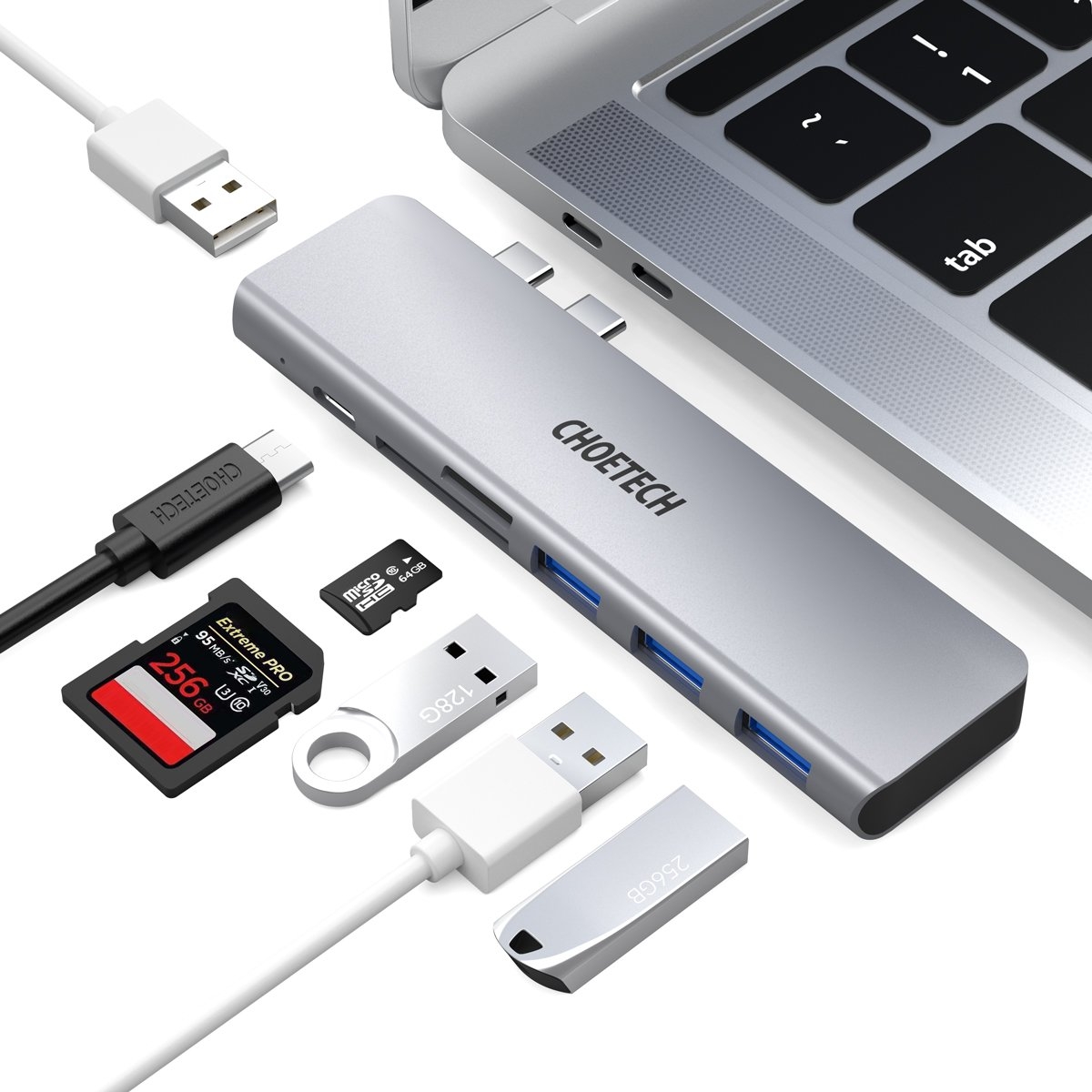 CHOETECH HUB-M23 7-in-1 MacBook Pro USB Adapter โ image 3