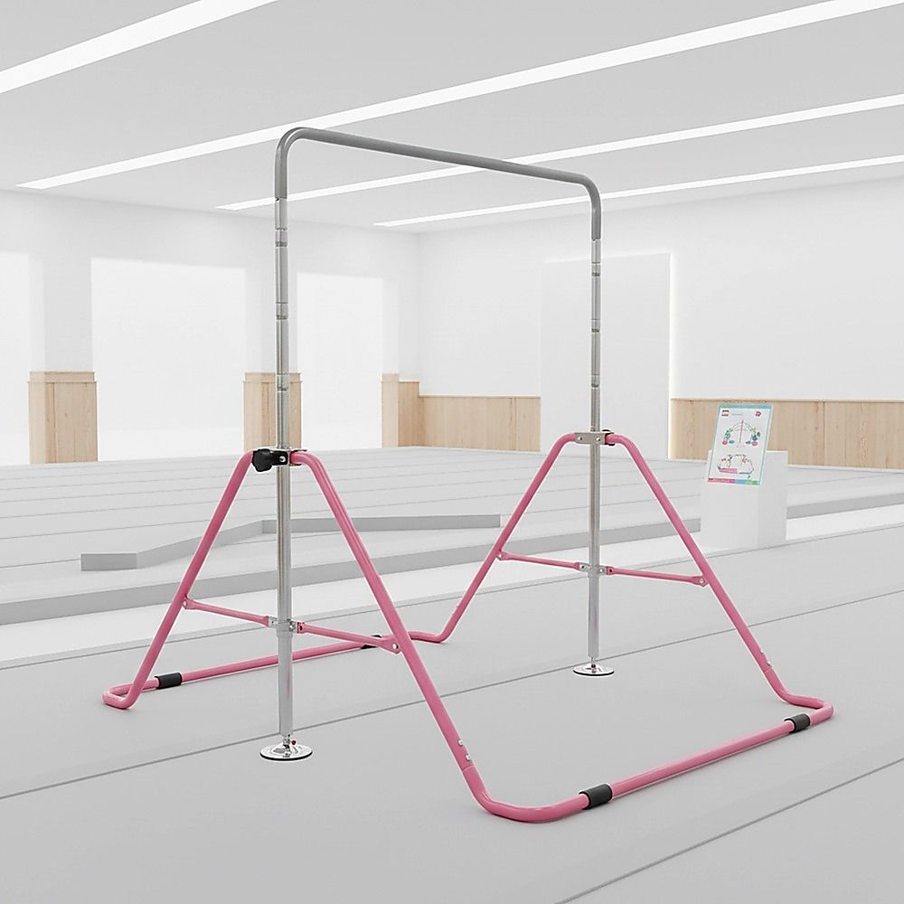 Kids Gymnastics Bars Training Horizontal Bar Monkey Kip Bar Pink — image 3