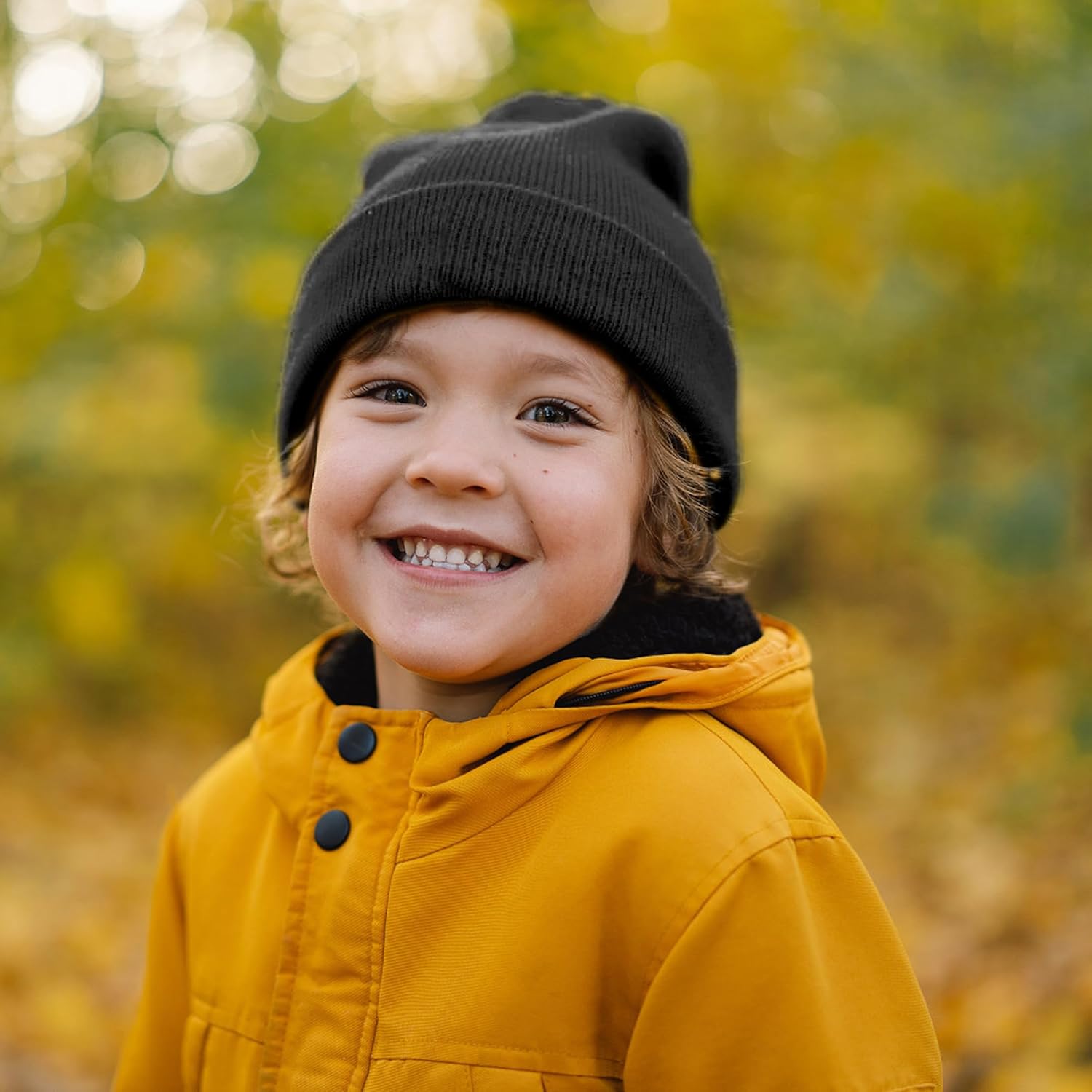 100% Cotton Toddler Beanie Hats for Baby Boys Girls Kids Infant Winter Hat Soft Warm Knit Cuffed Caps — image 6