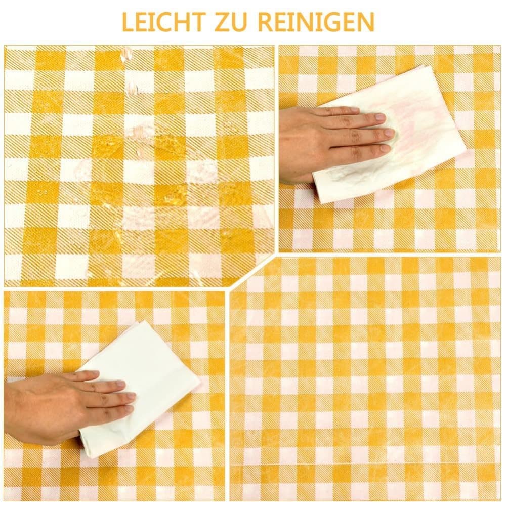 Waterproof Picnic Mat Foldable with Carrying Handle for Camping Beach Park and Outdoor Activities, 100x150cm, Yellow — image 3