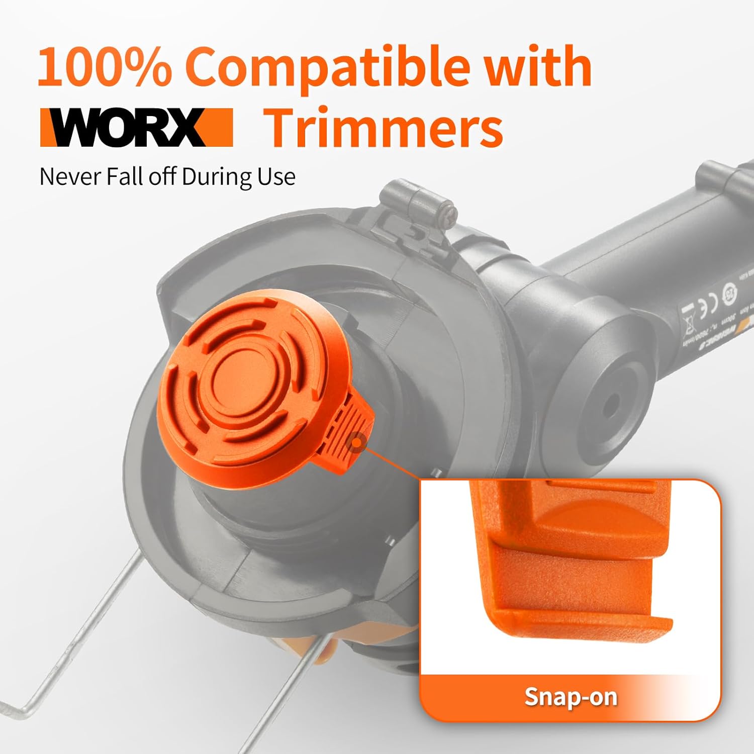 Trimmer Replacement Spool Cap Covers Compatible with Worx String Trimmers WA0010, WA6531 (3-Pack) โ image 6