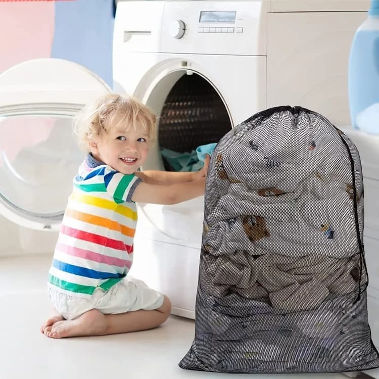 1-Pack Large Laundry Travel Bag, 60x90 cm, Black — image 5