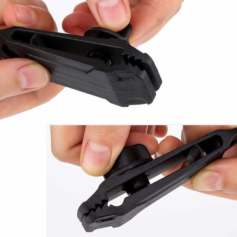 DEBUNS Heavy Duty Tent Clamps, 12 pcs Black Instant Awning Clamp for Tent Tarpaulin Caravan Garden Shelter — image 2