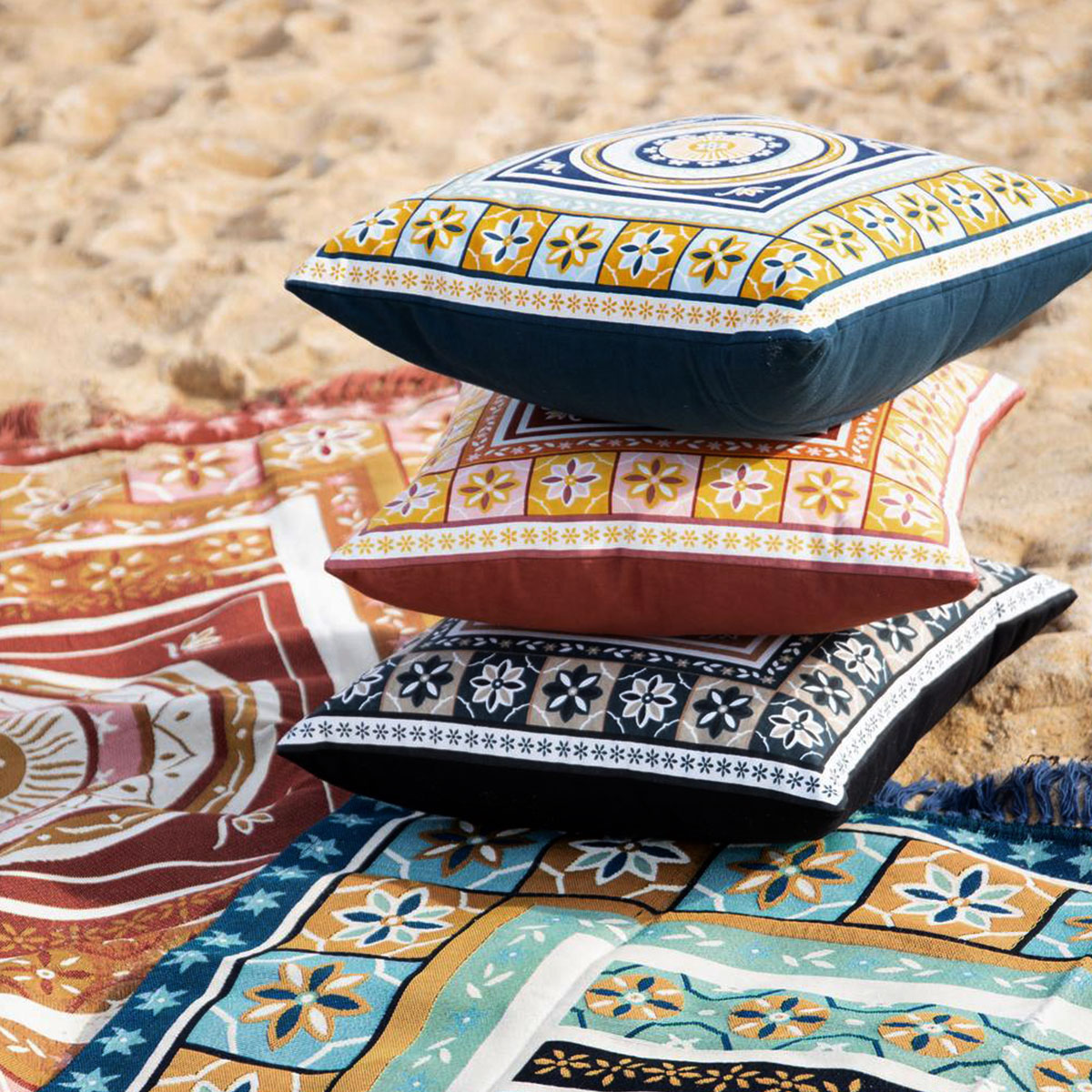 J Elliot Home Kasbah Luxury Filled Cushion 50 x 50cm Blue β image 5