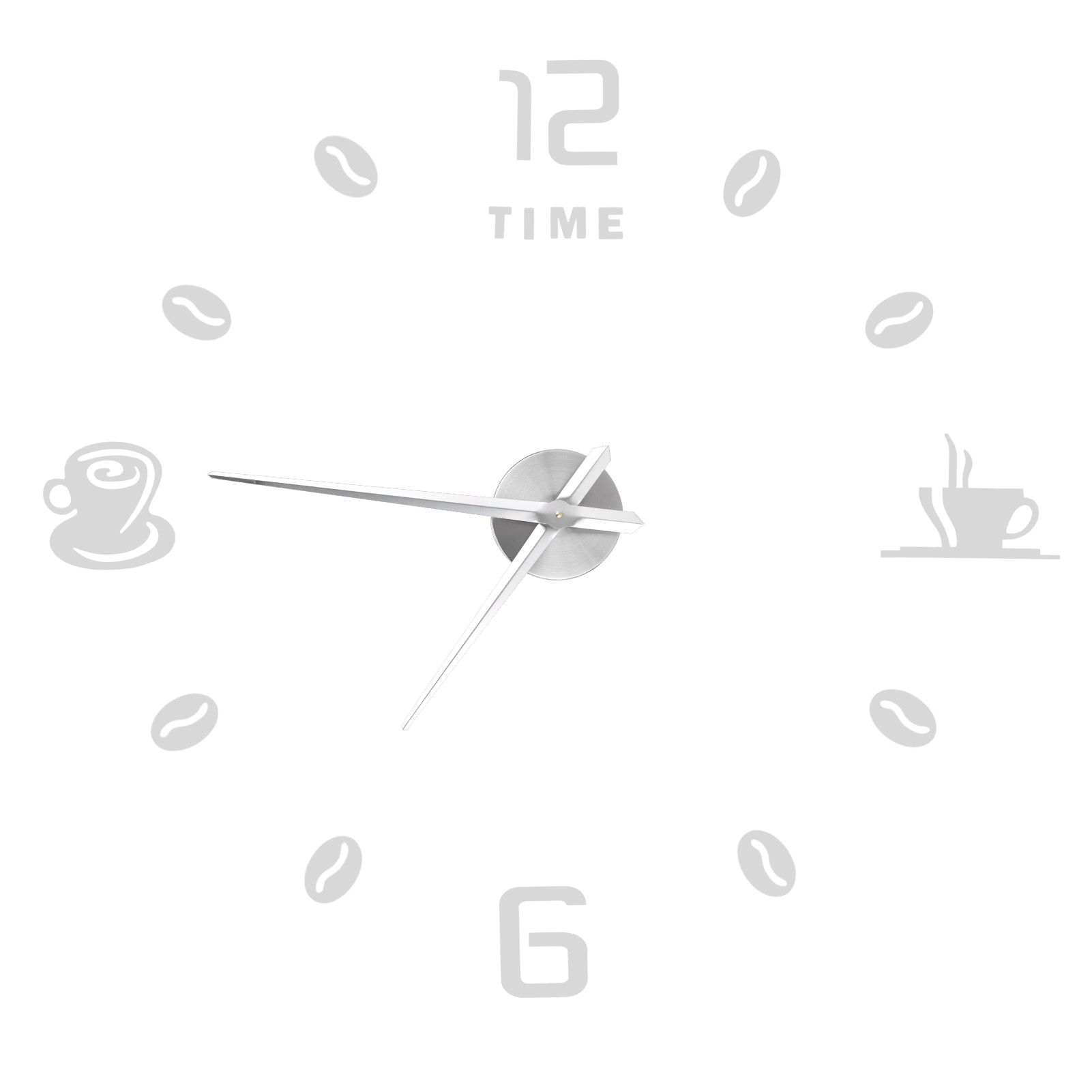 Modern Large Frameless DIY Wall Clock Mirror Surface Sticker for Home Office Room DecorSilver โ image 5
