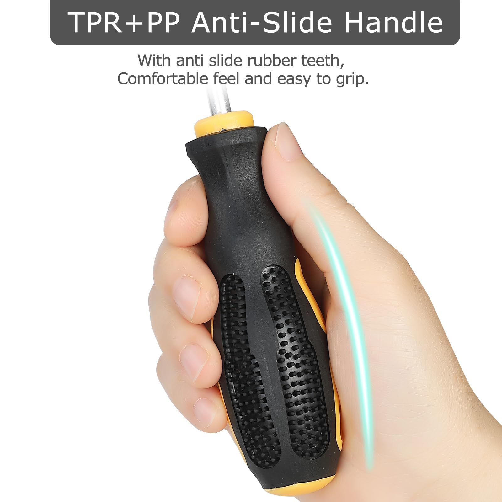 2Pcs Screwdriver 6 inch Shaft Non-Slip Grip Screwdriver Magnetic Tip 6mm PH2 Cross Head Screwdriver — image 2